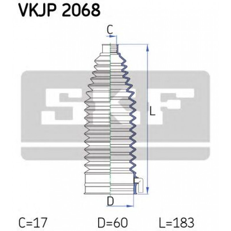 VKJP 2068 SKF - Пильовик привідного валу
